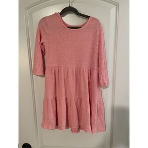 New Gap pink long sleeve swing dress size M